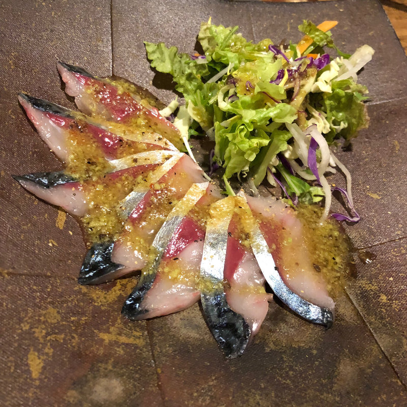 鯖のカルパチョ(海鮮 さば鉄)