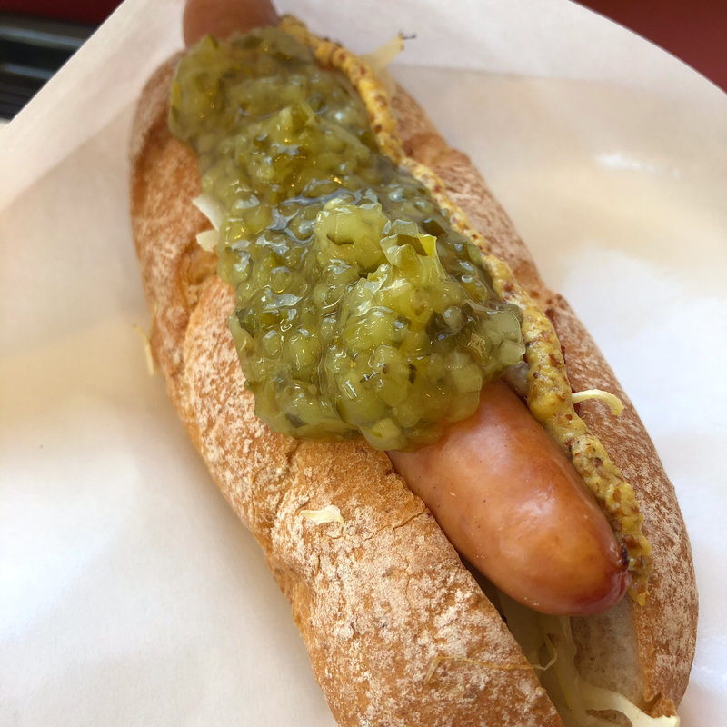 焼きたてドッグたっぷりピクルス(カフェ・ベローチェ 仙台定禅寺通店 )