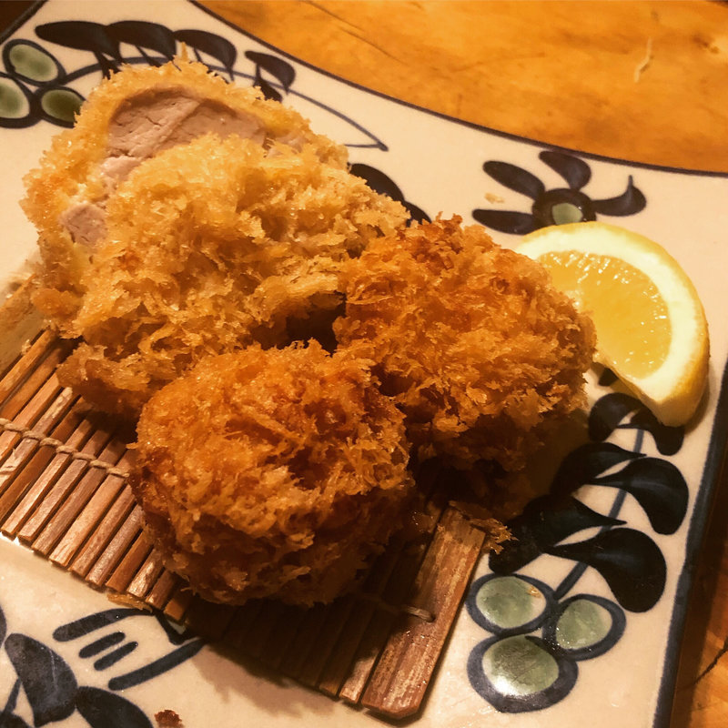 盛り合わせランチ(ヒレカツ＆小柱のフライ)(菩提樹 （ボダイジュ）)