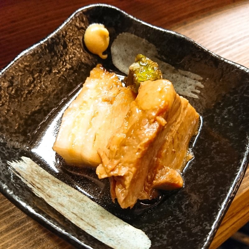 お通し(豚の角煮)(イタリアンクロス)