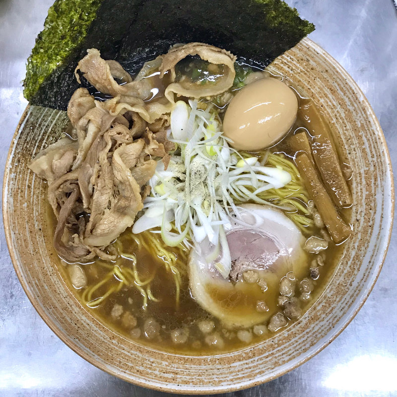悪い奴 (渡り蟹)+悪い肉(覆麺 智 （ふくめん とも【旧店名】覆麺）)