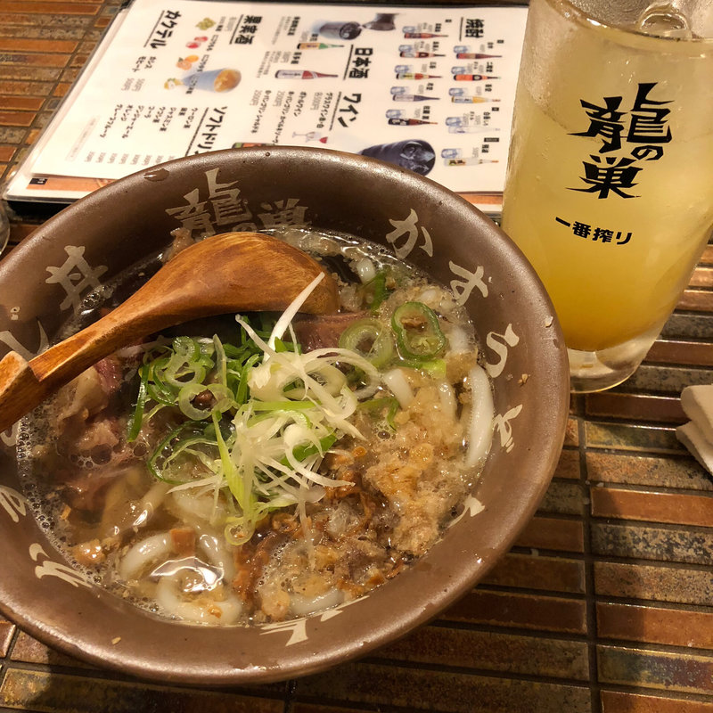 かすうどん(焼肉とかすうどん 龍の巣 中洲カドミセ