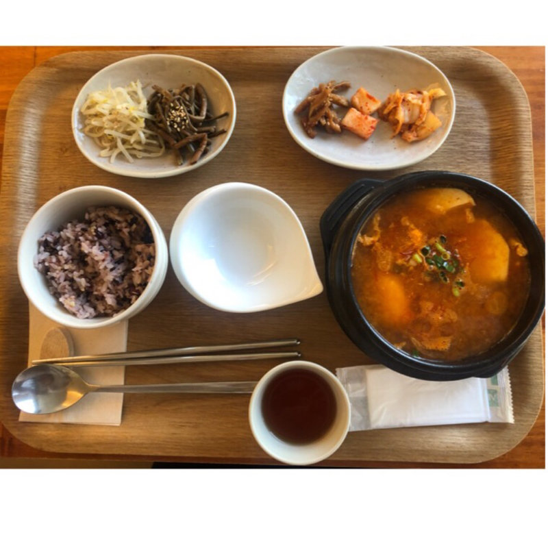 スンドゥブ定食(山ノ内「Ｃａｆｅ　４Ｕ」　Ｃａｆｅ)