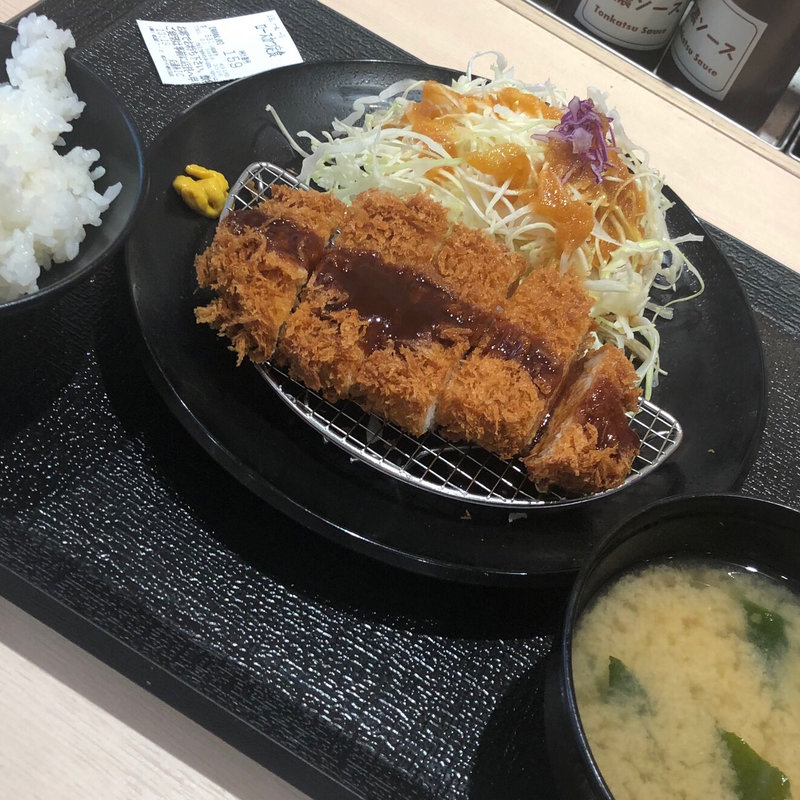 ロースかつ定食(松のや 春日店)