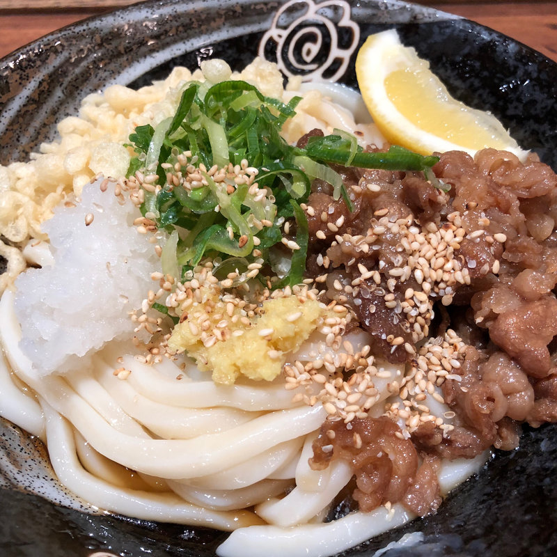 肉ぶっかけ(はなまるうどん 東武川越駅店)