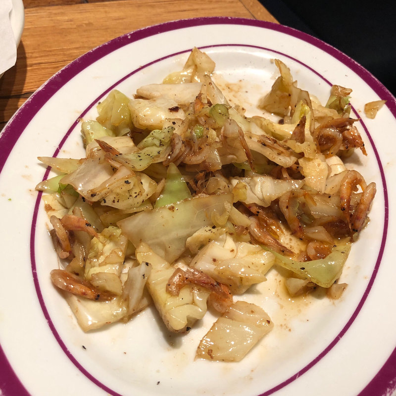 桜エビのアンチョビキャベツ(ワイン食堂 イナセヤ マーレ 若林店)