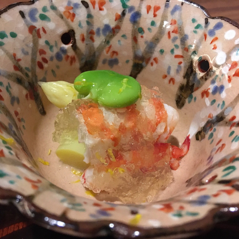 海老とホワイトアスパラガス(徳うち山)