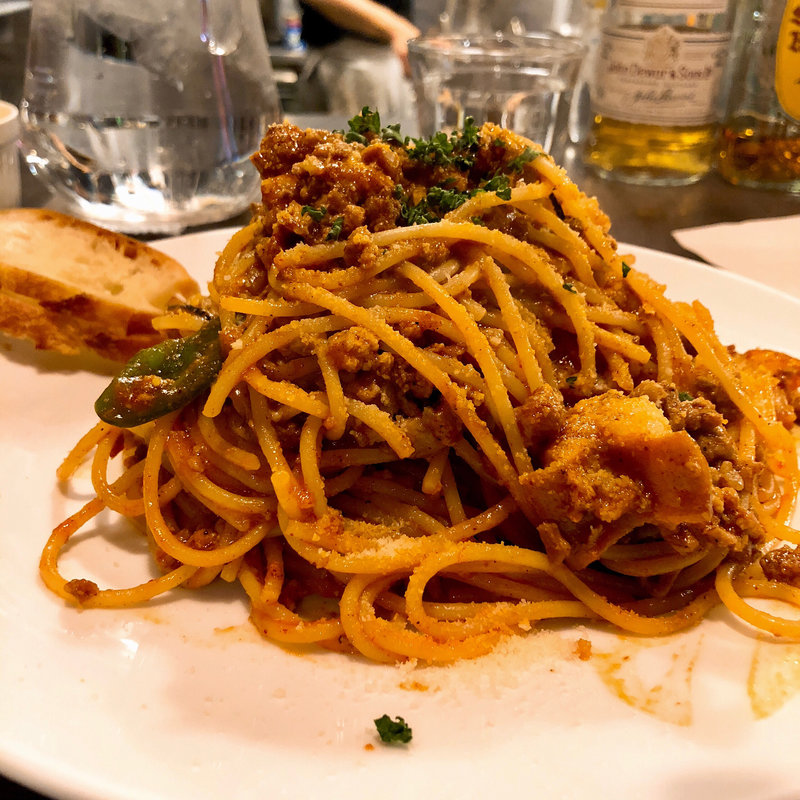 大人のモツナポリタン(BISTRO CENT GRAMMES（ビストロ・ソングラム）虎ノ門本店)