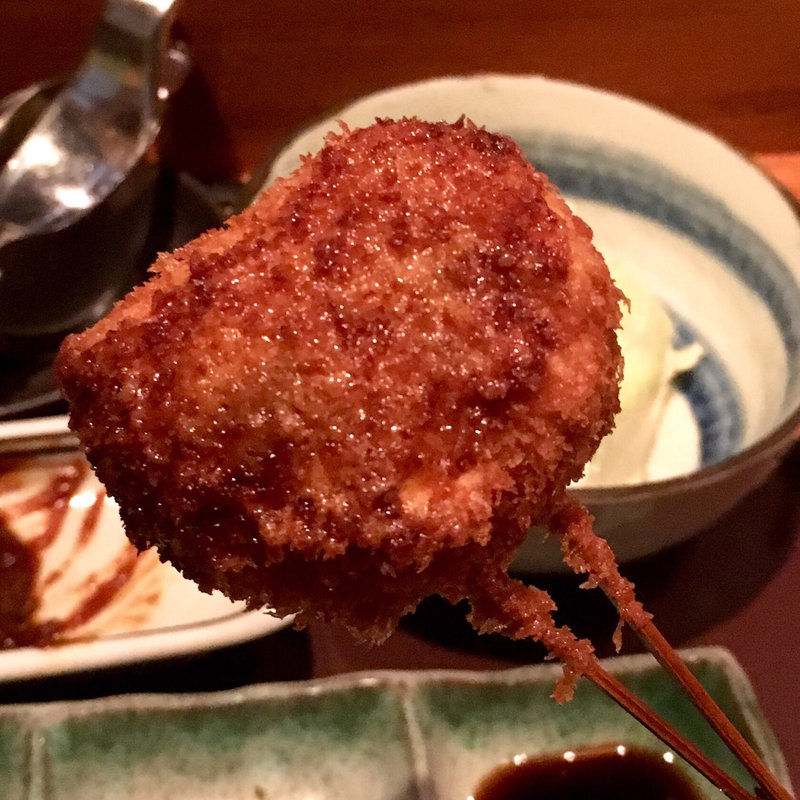 ズッキーニの牛肉巻き（串揚げ）(串揚げ ふくみみ)