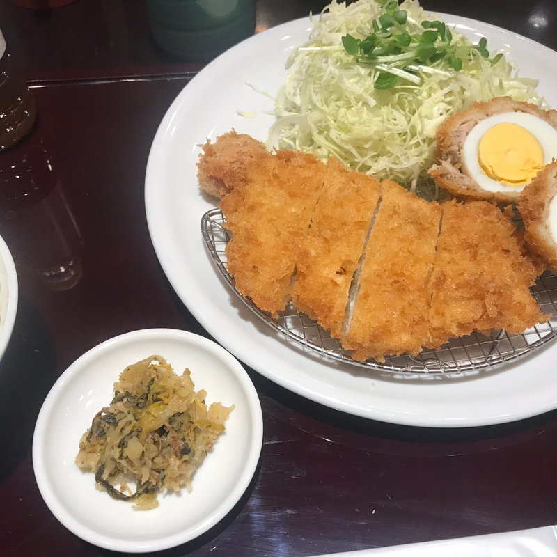 チキンカツ・スコッチエッグ・梅干しフライ(玉喜亭)