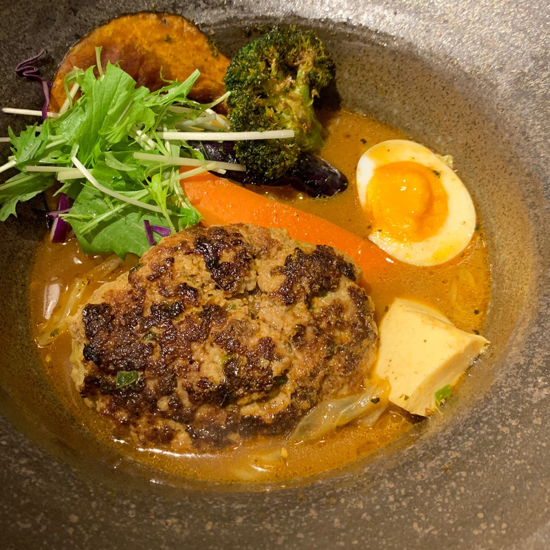 鉄板焼きラムバーグカリ〜(奥芝商店 実家)