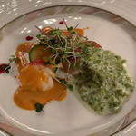 白身魚のポワレ オマール海老添え トマト風味のヴィネグレットソース(川奈ホテル メインダイニング)