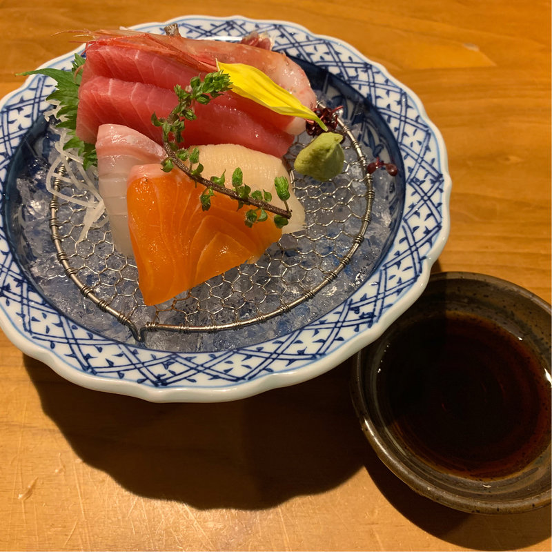 7000円コース 刺身五種盛合せ(個室・炉端料理  かこいや  銀座7丁目店)