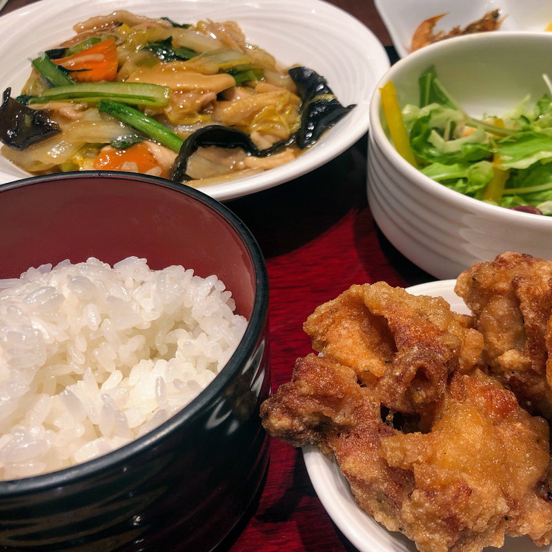 あんかけ焼きそばセット(中国料理 青冥 Ching Ming 大丸梅田店)