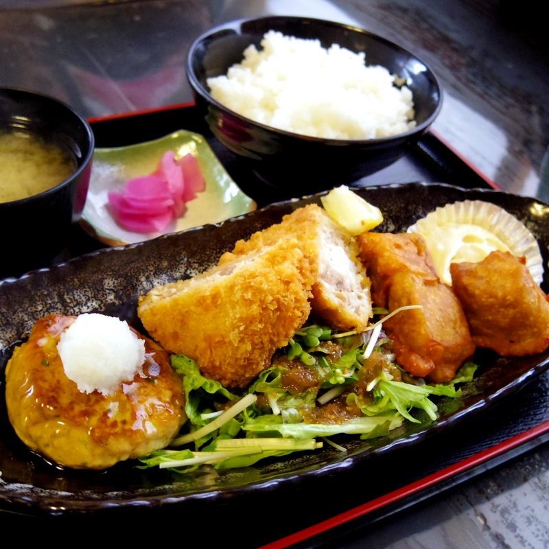 マグロミックスフライセット(北かつまぐろ屋 田中前店 )