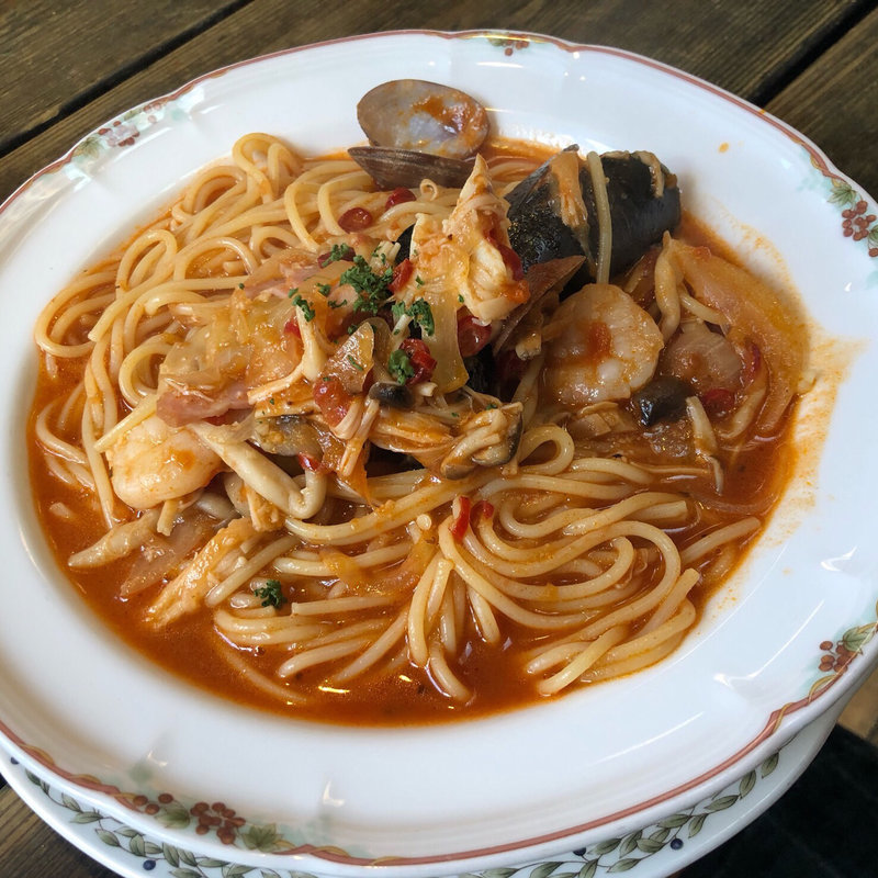 海と山の幸スパゲッティ(スパゲティ屋青山)