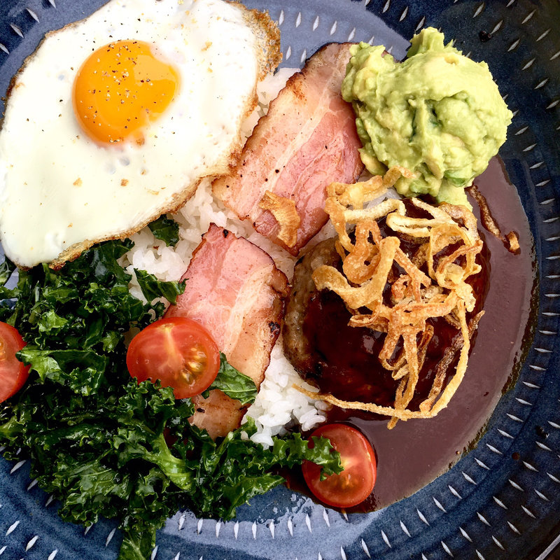 ロコモコランチ(ロイヤルガーデンカフェ 大濠公園)