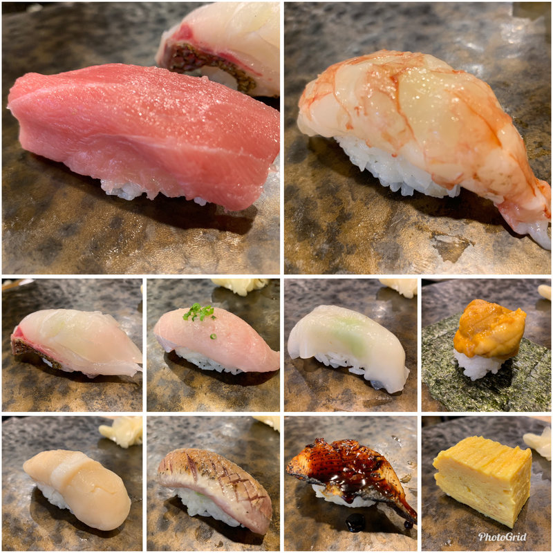 にぎり松コース(鮨中-あたり-)