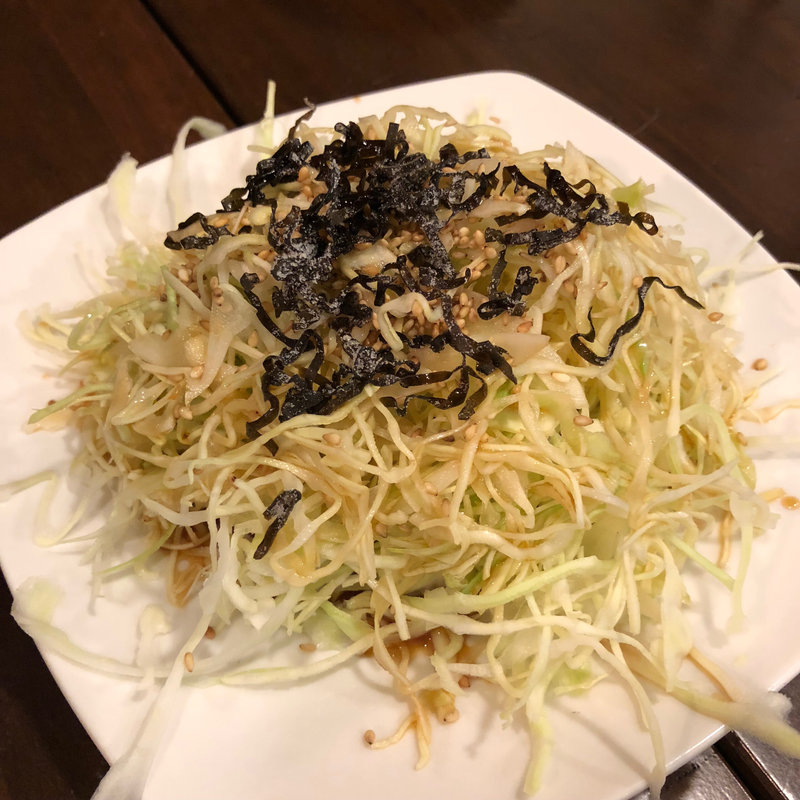 塩昆布キャベツ(餃子と手羽先の店 升や)