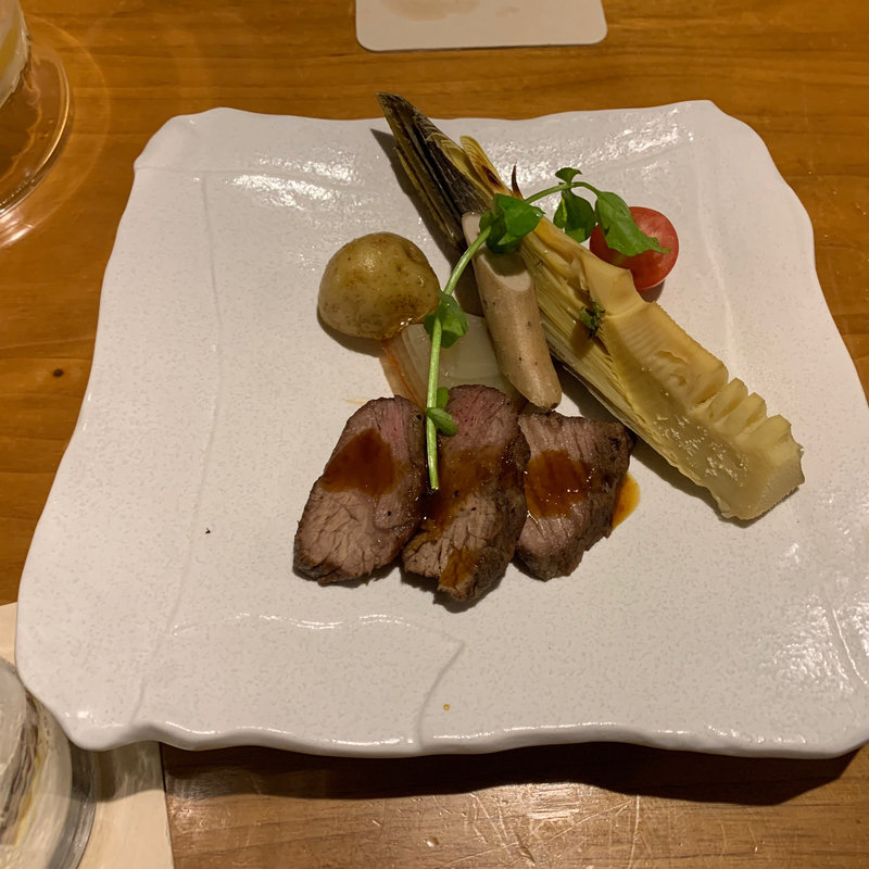 7000円コース 黒毛和牛炙り焼き(個室・炉端料理  かこいや  銀座7丁目店)