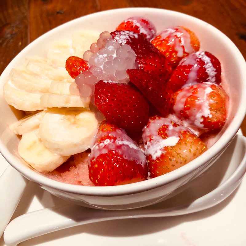 イチゴバナナ豆花(騒豆花)