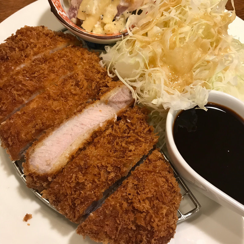 ポークカツ定食(サル食堂 )