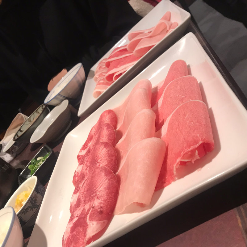 三種盛合せセット(銀座しゃぶ通)