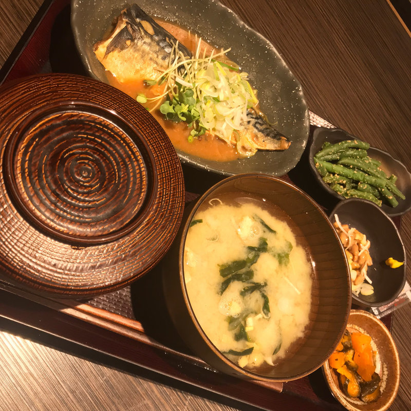 さばの味噌煮定食(しんぱち食堂 小川町店)