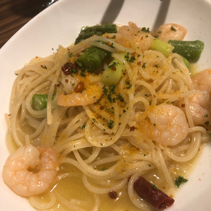 小海老のペペロンチーノ(シーフード＆スペインバル アスール)