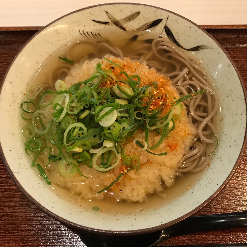朝セット天ぷらそば(粋麺あみ乃や 近鉄鶴橋駅店)