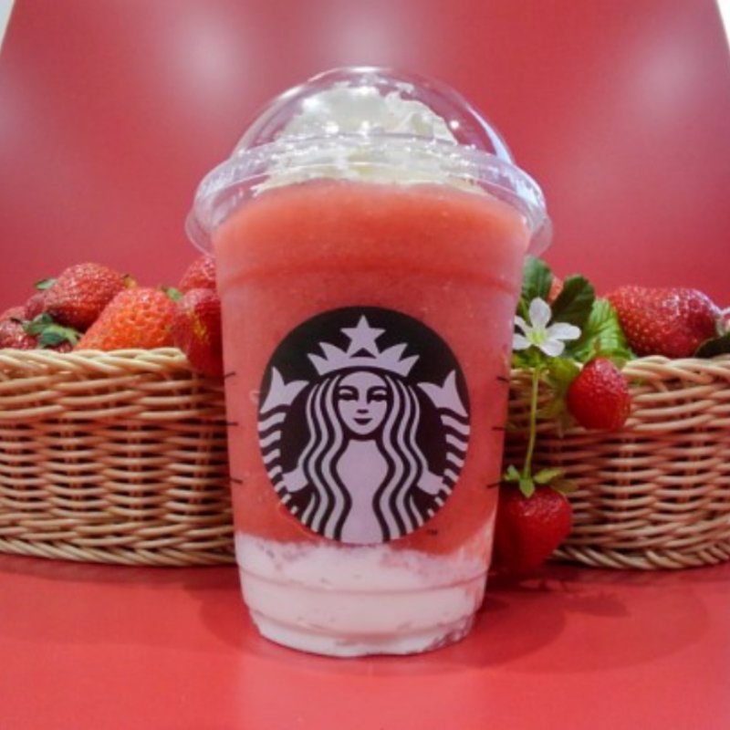 ストロベリーベリーフラペチーノレッド(スターバックスコーヒーイチゴのふたご店)