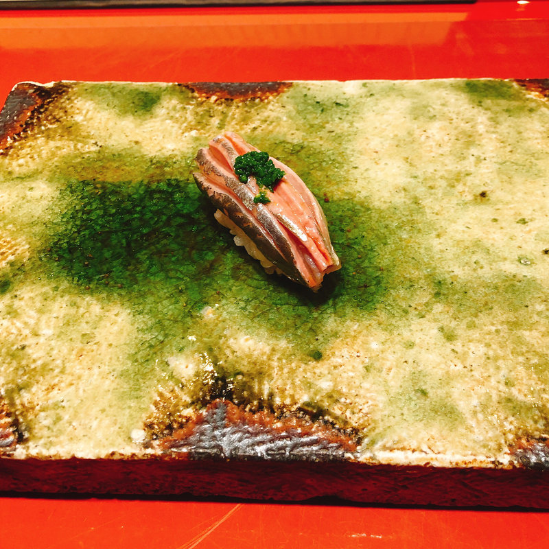 鯵の握り(銀座 鰤門)