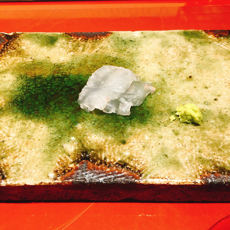 くえの刺身(銀座 鰤門)