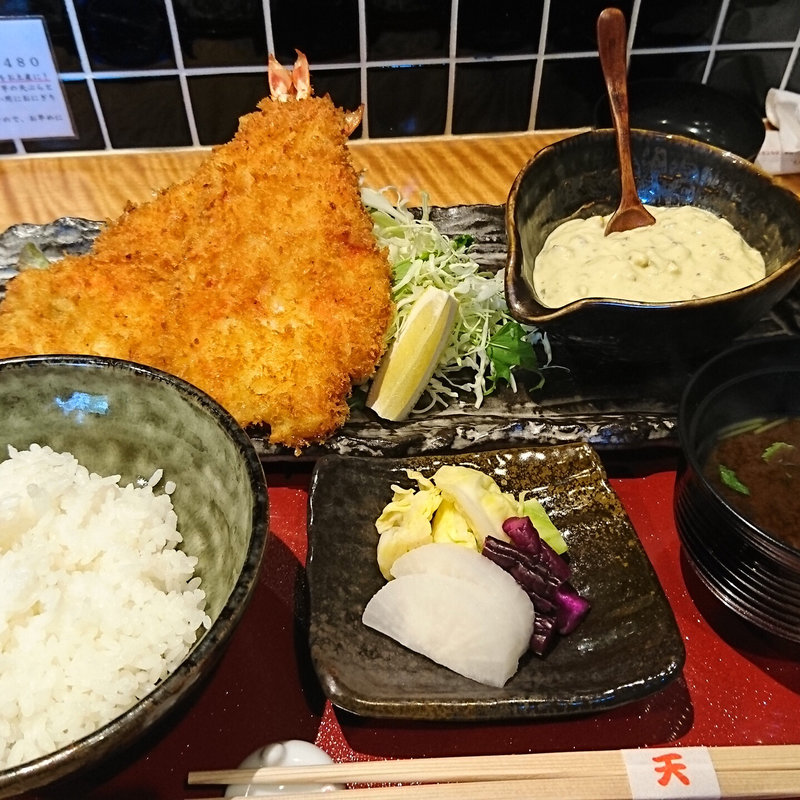 海老フライ定食(天ぷらチャンピオン )