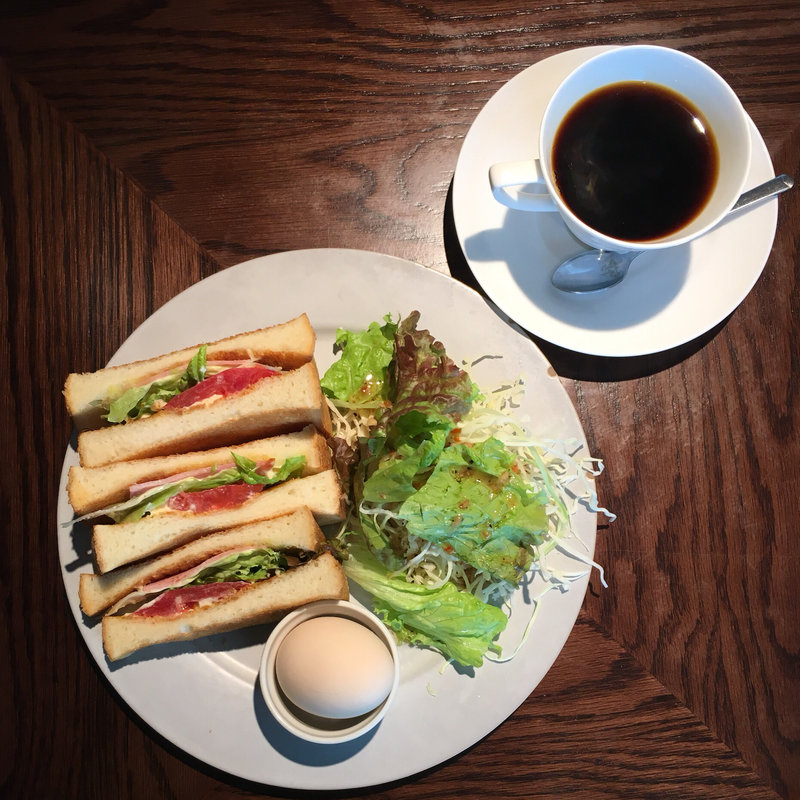 ハムトーストモーニング(カフェ BAMBOOHOUSE)