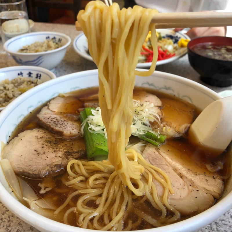 叉焼ワンタン麺(竹葉軒)