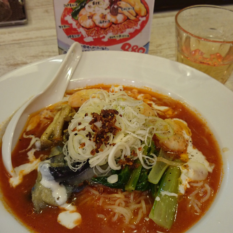 海老トマト冷麺(太陽のトマト麺 福島駅前支店)