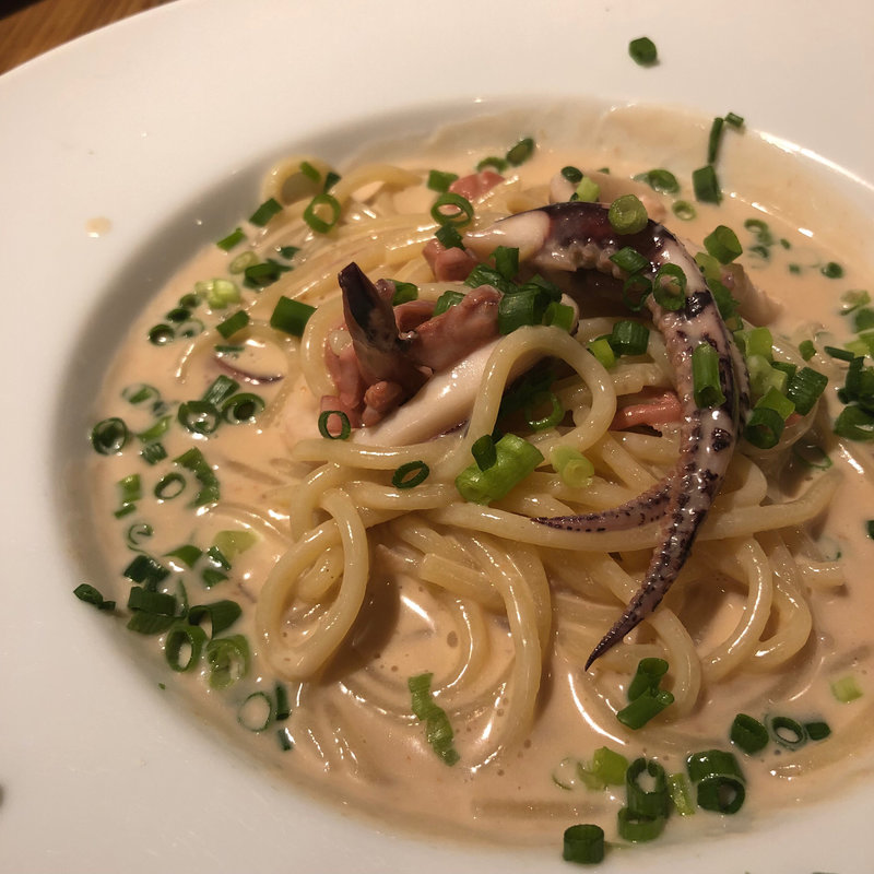 塩辛とクリームチーズ(パスタバル ミキヤズ ぐりぐり)