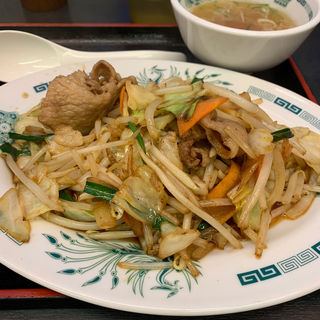 肉野菜炒め定食(日高屋 溝の口Qiz店)