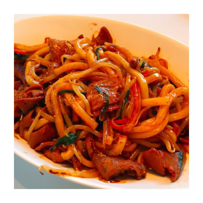 賄いモツ焼うどん(田園調布シークレットパスタ会)