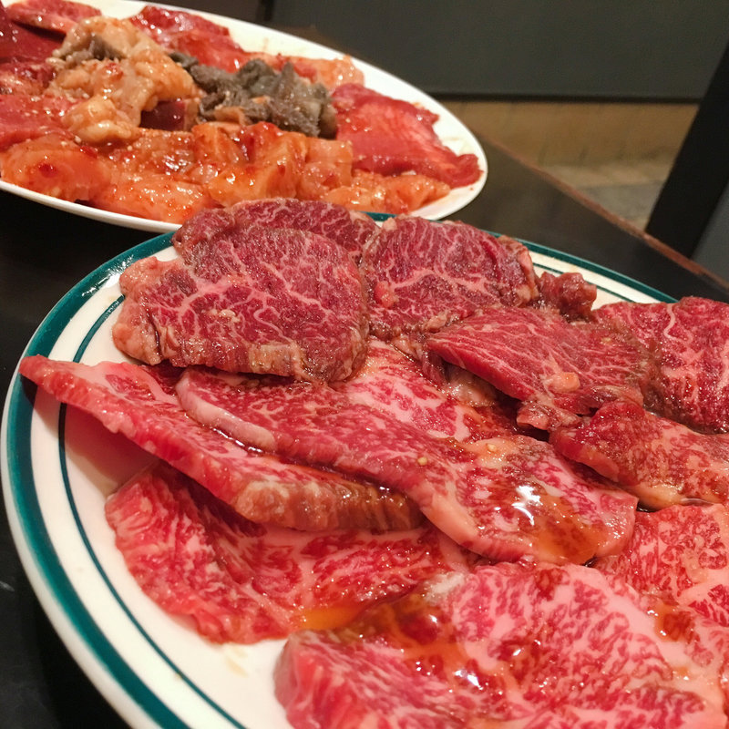 くいやセット（バラ、はらみ、ロース）(焼肉くいや)