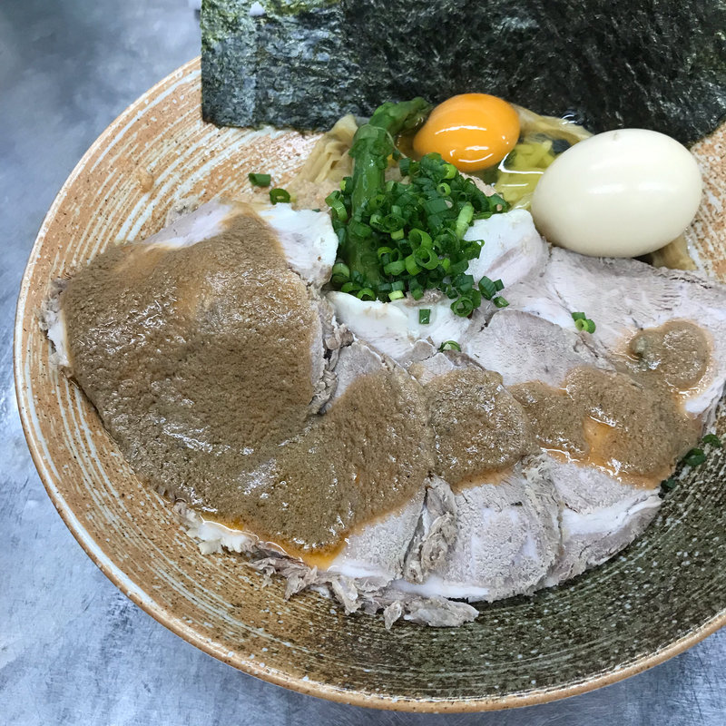 限定 まぜそば牡丹海老ソース 蛤出汁(覆麺 智 （ふくめん とも【旧店名】覆麺）)