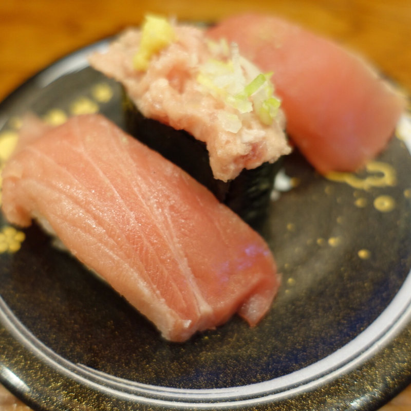 まぐろ三点盛り(もりもり寿司　近江市場店)