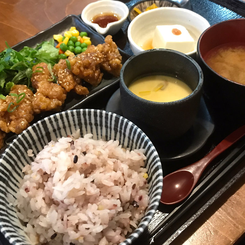 若鶏の甘酢山椒定食(まるみ食堂 )