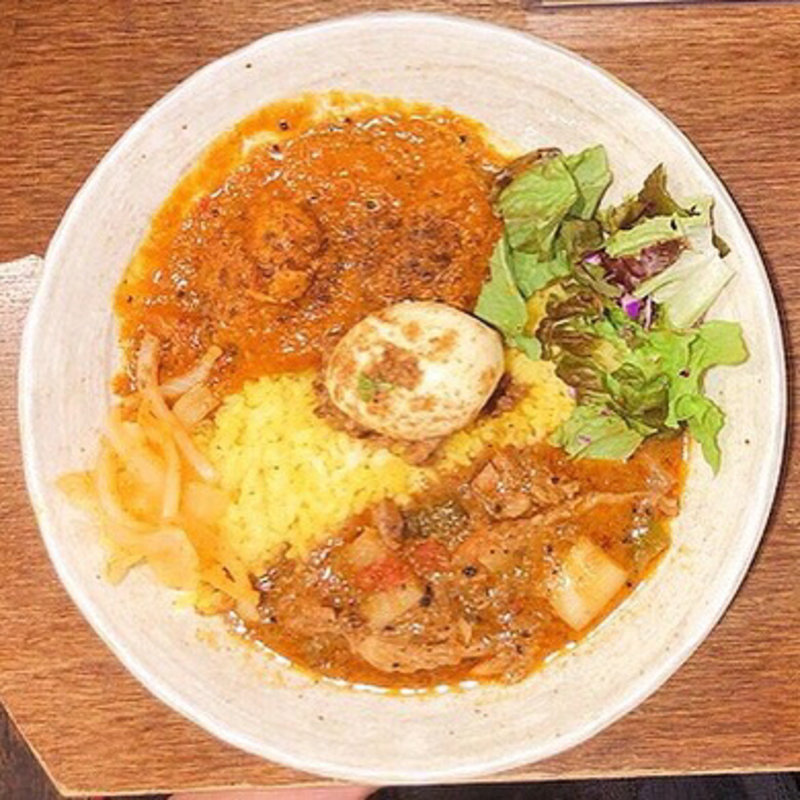 選べる2種カレー ［鶏セセリと焼き葱のカレー（限定）× 魯珈チキン］(SPICY CURRY 魯珈 （スパイシーカレー ろか）)