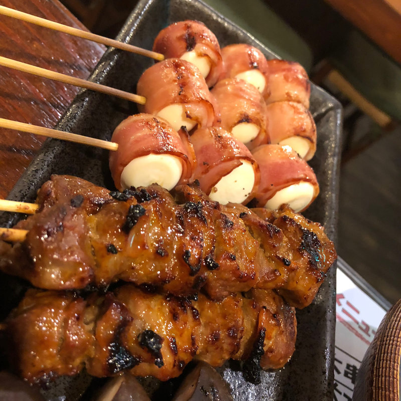 味噌さがり&うずら巻き(やきとり蛙)