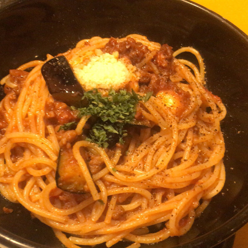 ナスとモッツァレラチーズのミートソース(五右衛門 日進岩崎店)