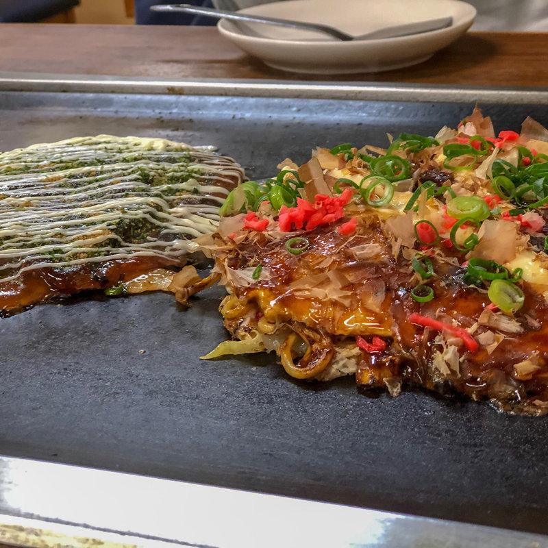 広島焼き&油かすネギ焼(朝日堂 )