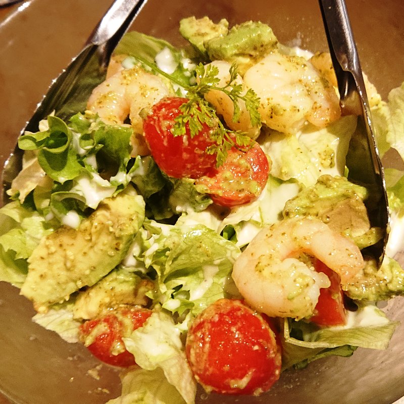 アボ海老サラダ(居酒屋 土間土間 武蔵溝の口店)