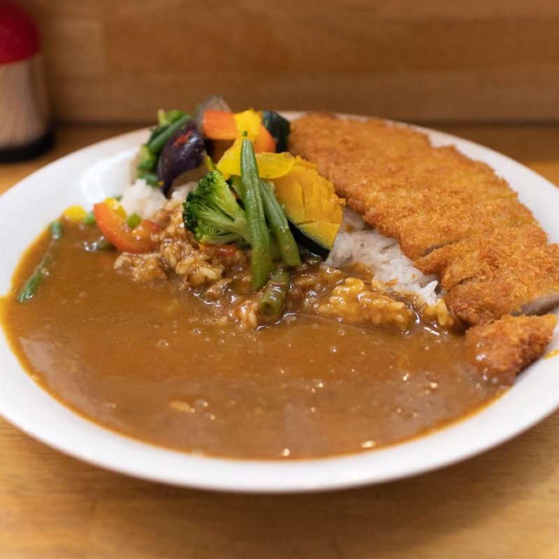 野菜カレー+カツ 辛さ5倍(モジャカレー 姫路駅店)